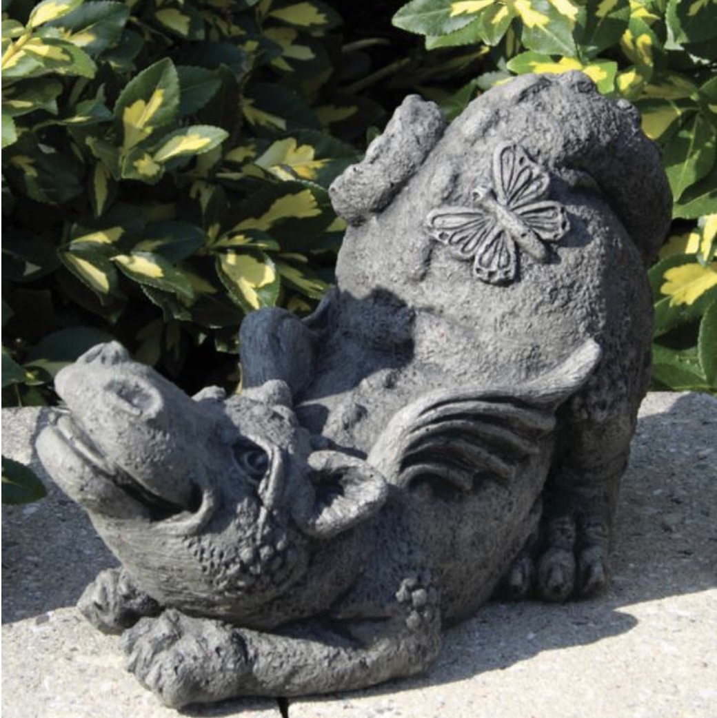 Lil Dragon Butterfly Cast Stone Garden Statue