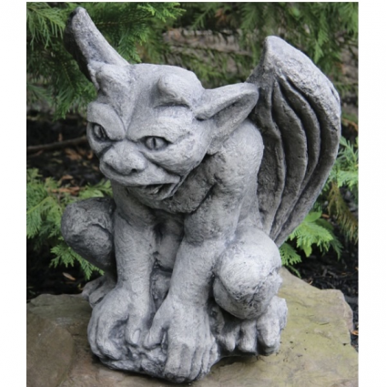 Sitting Jonas Gargoyle Cast Stone Garden Statue