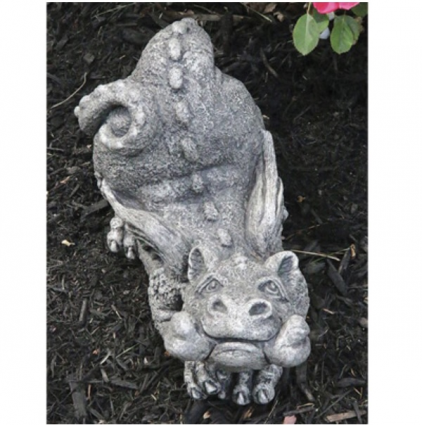 Lil Dragon Biscuit Cast Stone Garden Statue