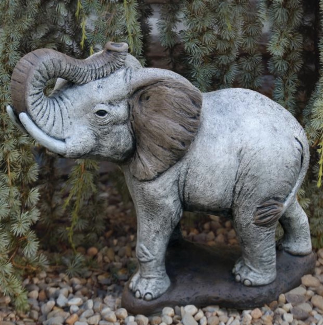 Elephant Cast Stone Garden Statue