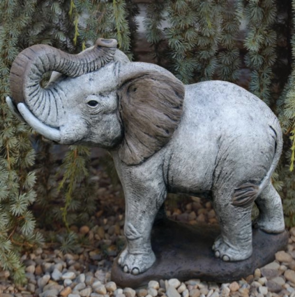 Elephant Cast Stone Garden Statue