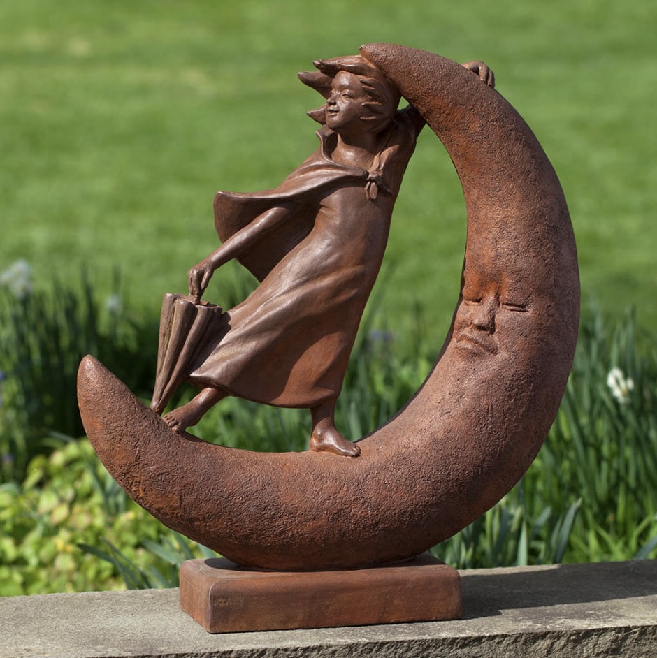 Once Upon a Moon Cast Stone Garden Statue
