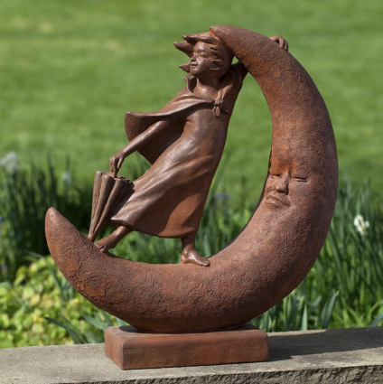 Once Upon a Moon Cast Stone Garden Statue