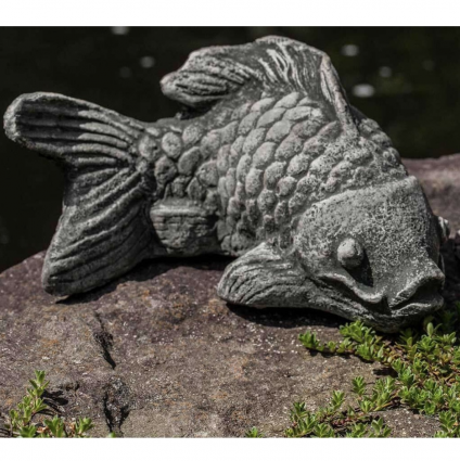 Coy Koi Cast Stone Garden Statue