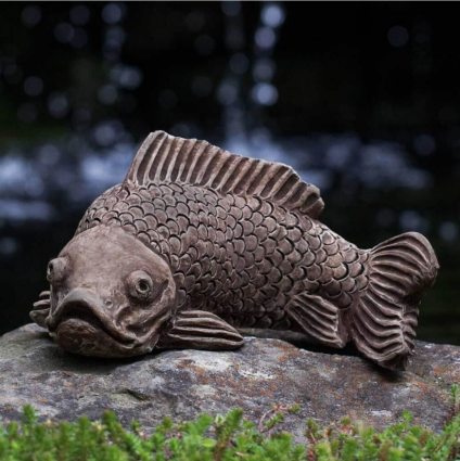 Large Koi Cast Stone Garden Statue