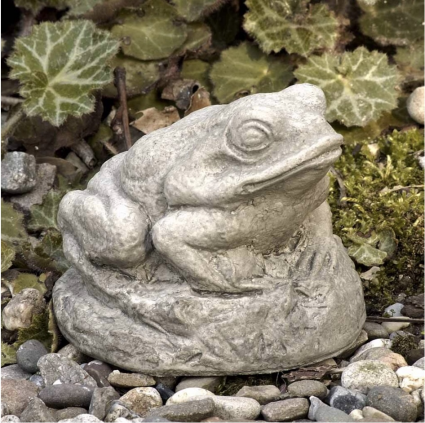 Tiny Frog Cast Stone Garden Statue