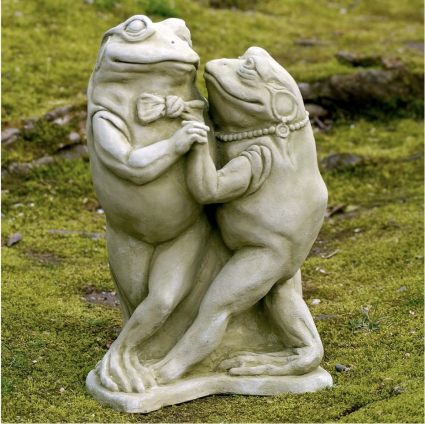 The Waltz Frog Cast Stone Garden Statue