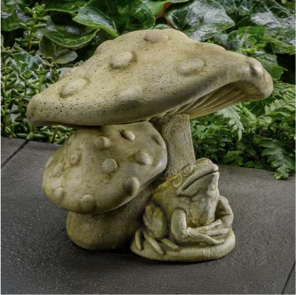 Tucker Toadstool Cast Stone Garden Statue