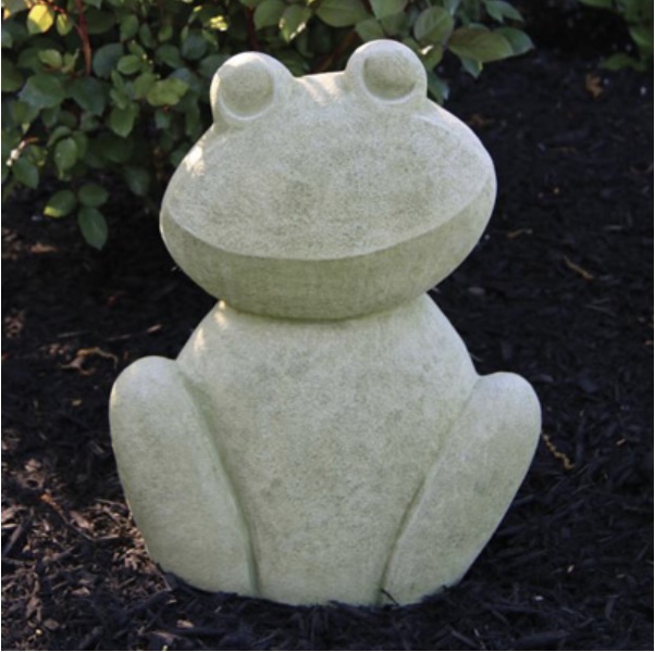 Contemporary Frog Cast Stone Garden Statue