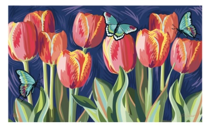 Tulips Doormat