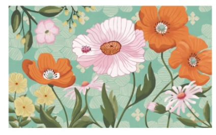 Pink Poppy Doormat