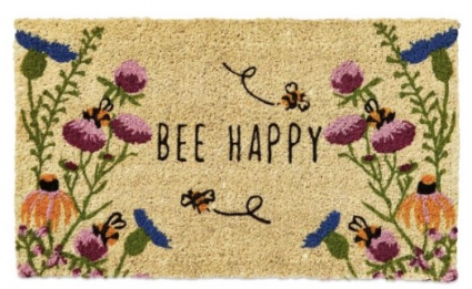 Wildflower Doormat "Bee Happy"
