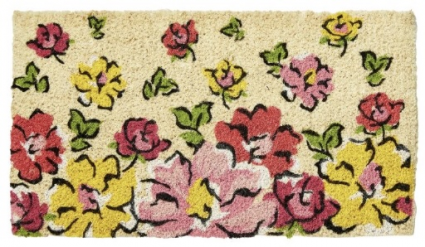Flower Cascade Coir Doormat