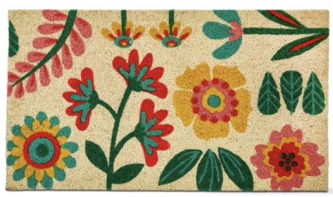 Hello Embossed Non-Slip Coir Doormat