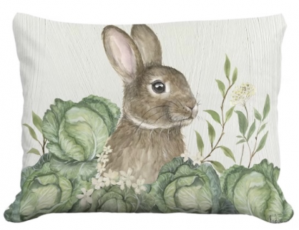 Rabbit and Cabbages 19" X 24" 