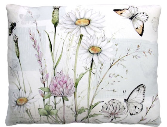 Butterfly Wildflower Pillow 19″ &times; 24″
