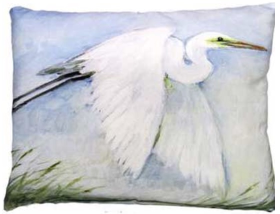 Flying Egret Pillow 19″ &times; 24″