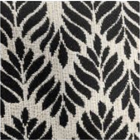 Black Leaf Pillow 12" x 20"