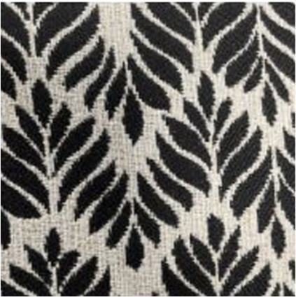 Black Leaf Pillow 12" x 20"