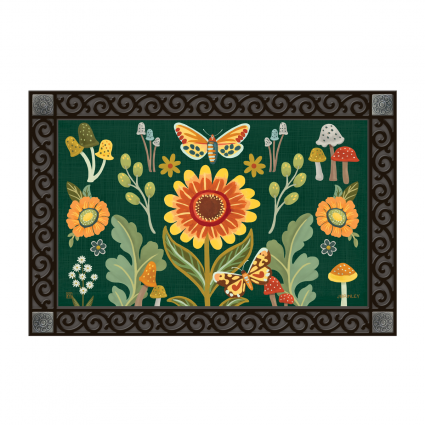 Fall Botanical Butterfly Doormat