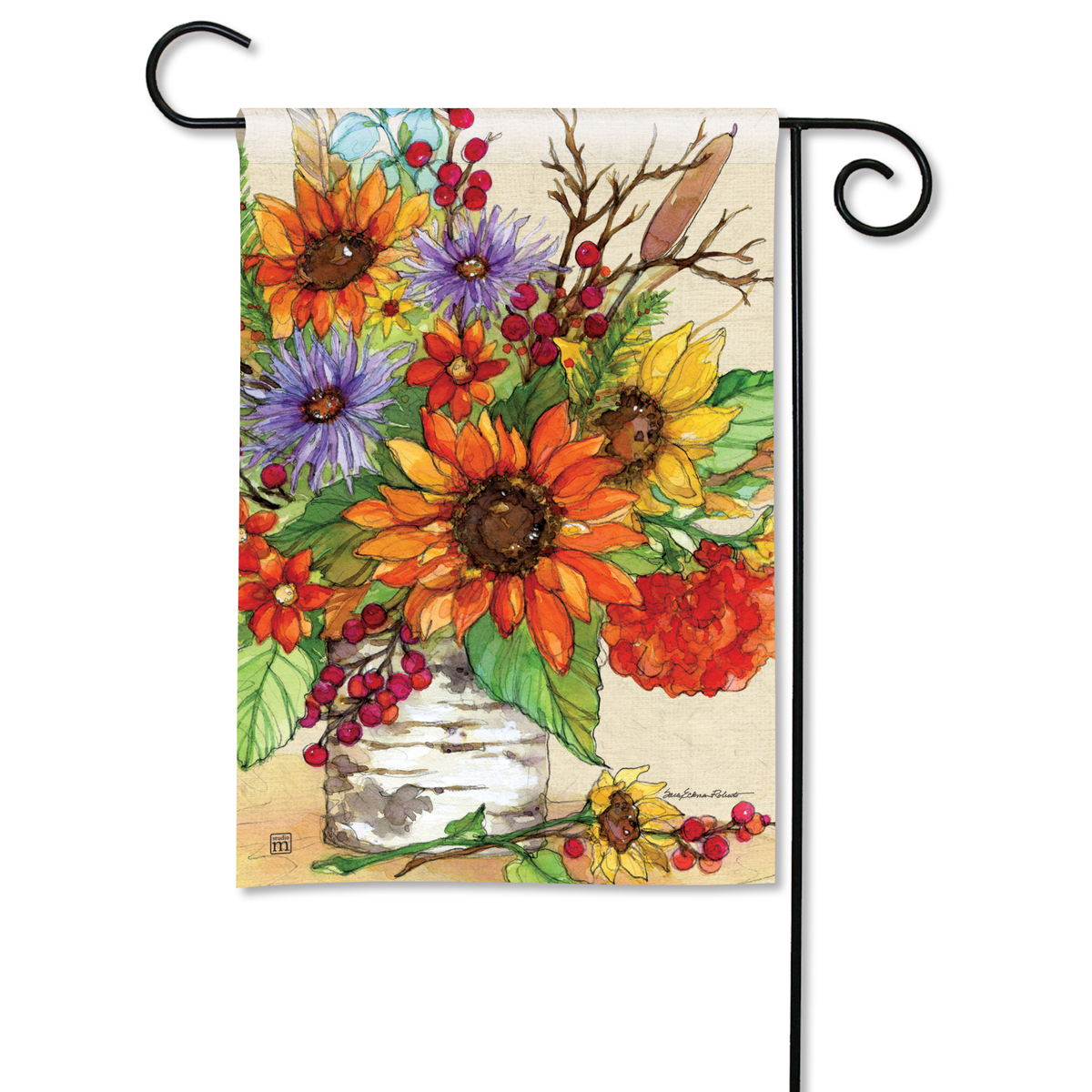 Autumn Glory Floral Mini Flag