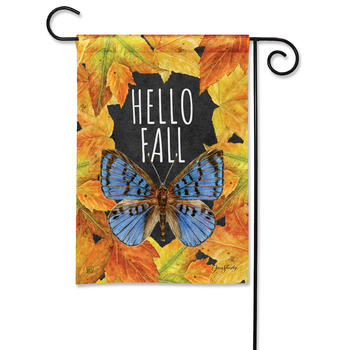 Fluttering Into Fall Butterfly Mini Flag