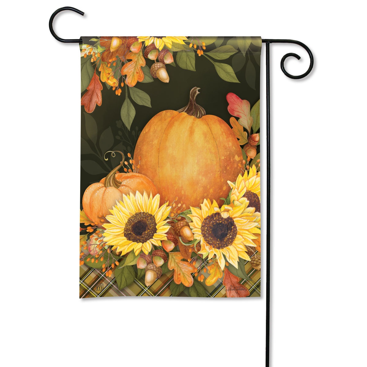 Abundant Autumn Pumpkin Mini Flag