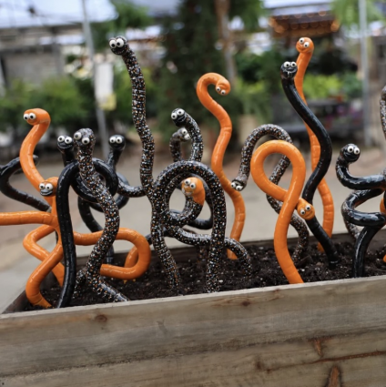 Halloween Wormyz Ceramic Plant Pick