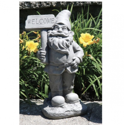 Lazy Daze Gnome Welcome Cast Stone Garden Gnome
