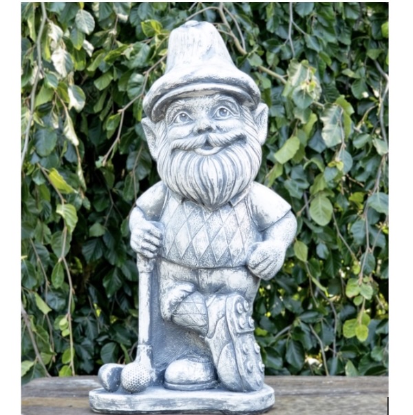 Golfer Cast Stone Garden Gnome