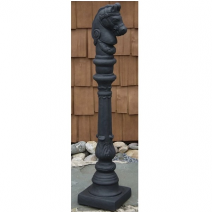 Hitching Post Cast Stone Garden Accent