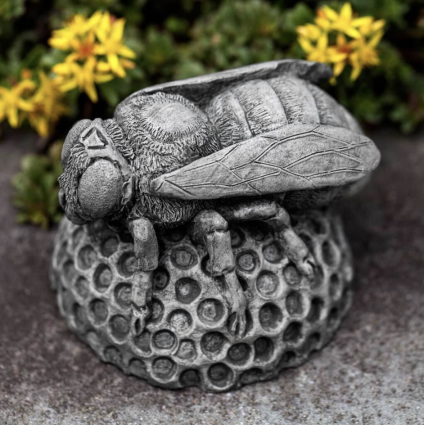 Honey Bee Cast Stone Garden Statue
