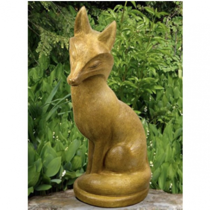 Noble Fox Cast Stone Garden Statue