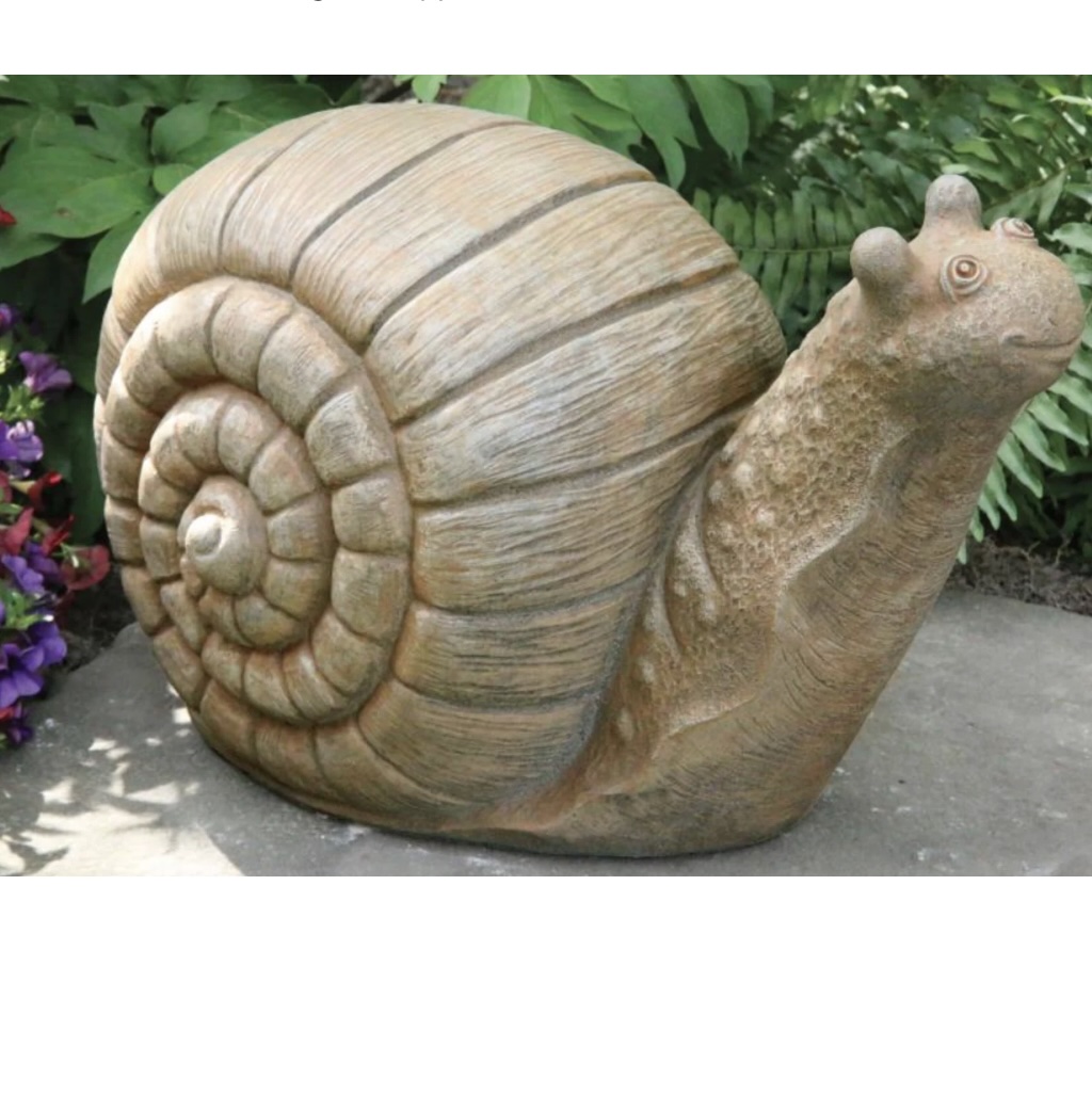 Lumpy the Snail Cast Stone Garden Statue