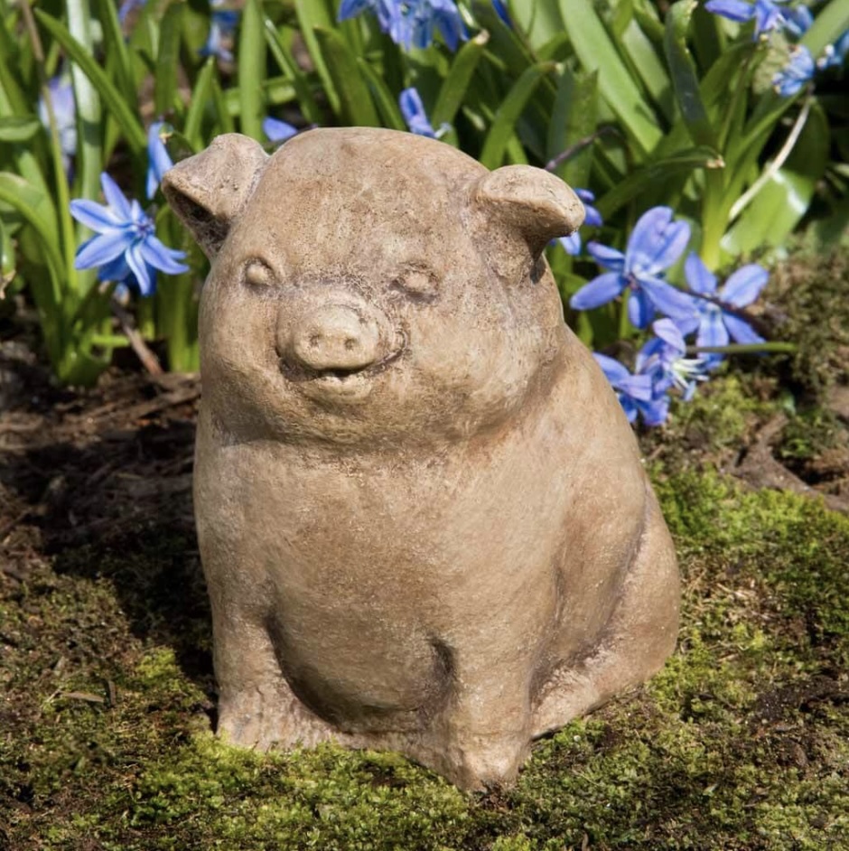 Piglet Cast Stone Garden Statue