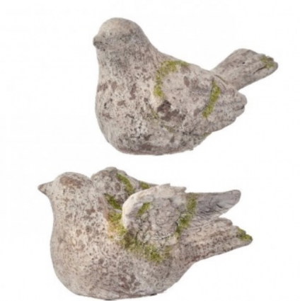 Resin Mossed Garden Bird Assortment 6.5″