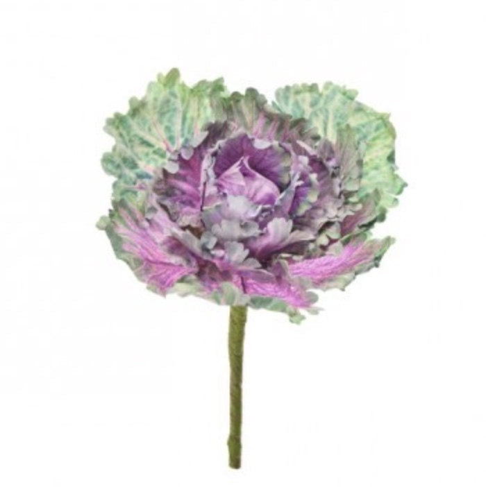 Plum/Green Ruffle Kale Pick 7″