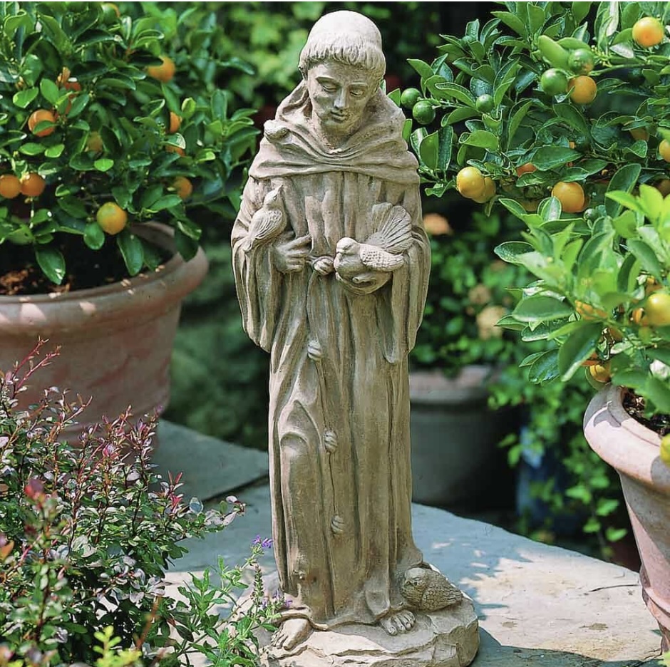 Saint Francis Cast Stone Garden Statue