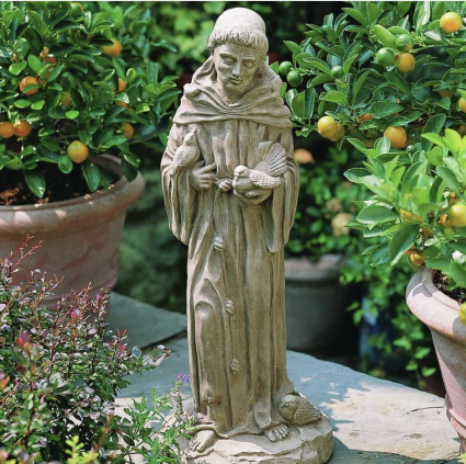 Saint Francis Cast Stone Garden Statue