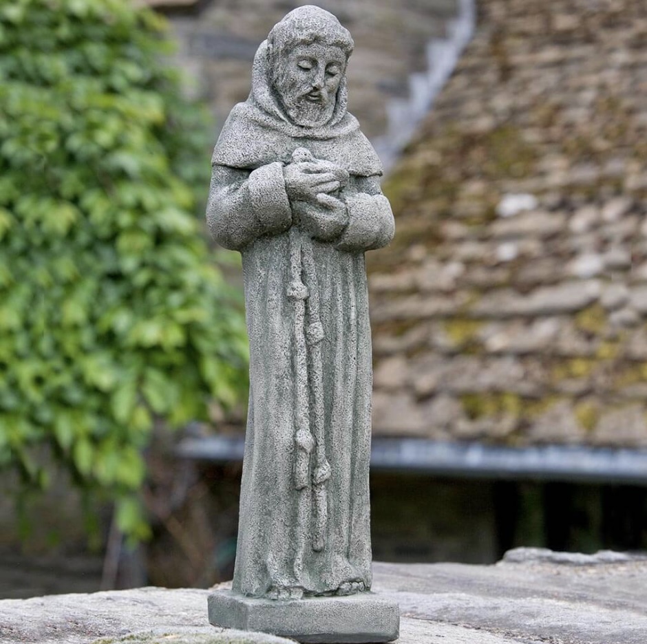 Saint Francis Cast Stone Garden Statue