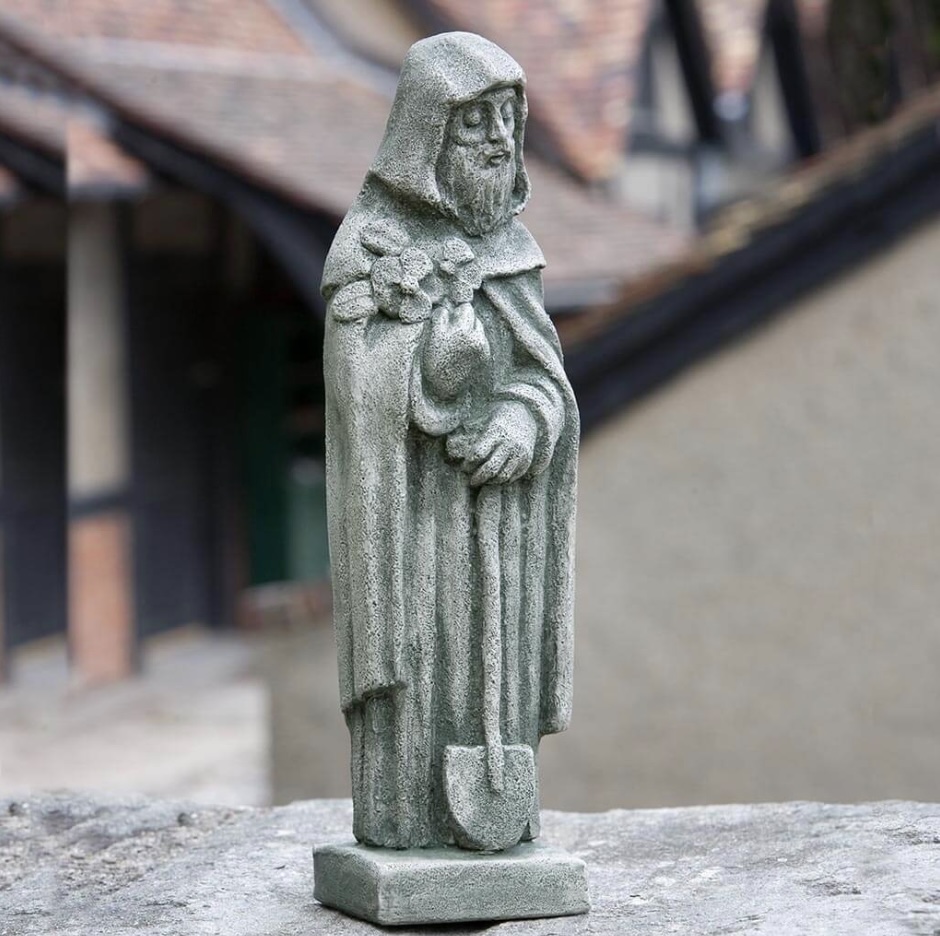 Saint Fiacre Cast Stone Garden Statue