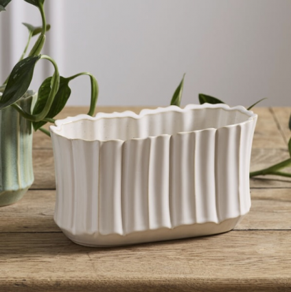 Everleaf Ceramic Trough Planter