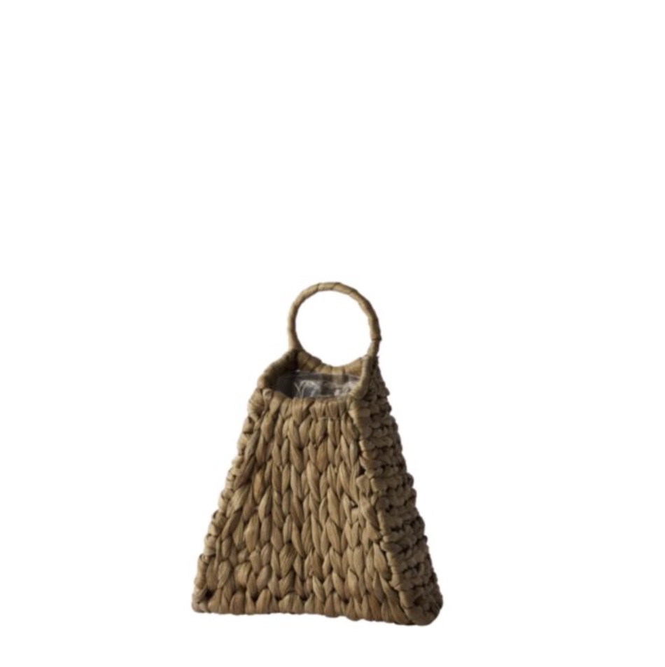 Woven Water Hyacinth Wall Basket 10″