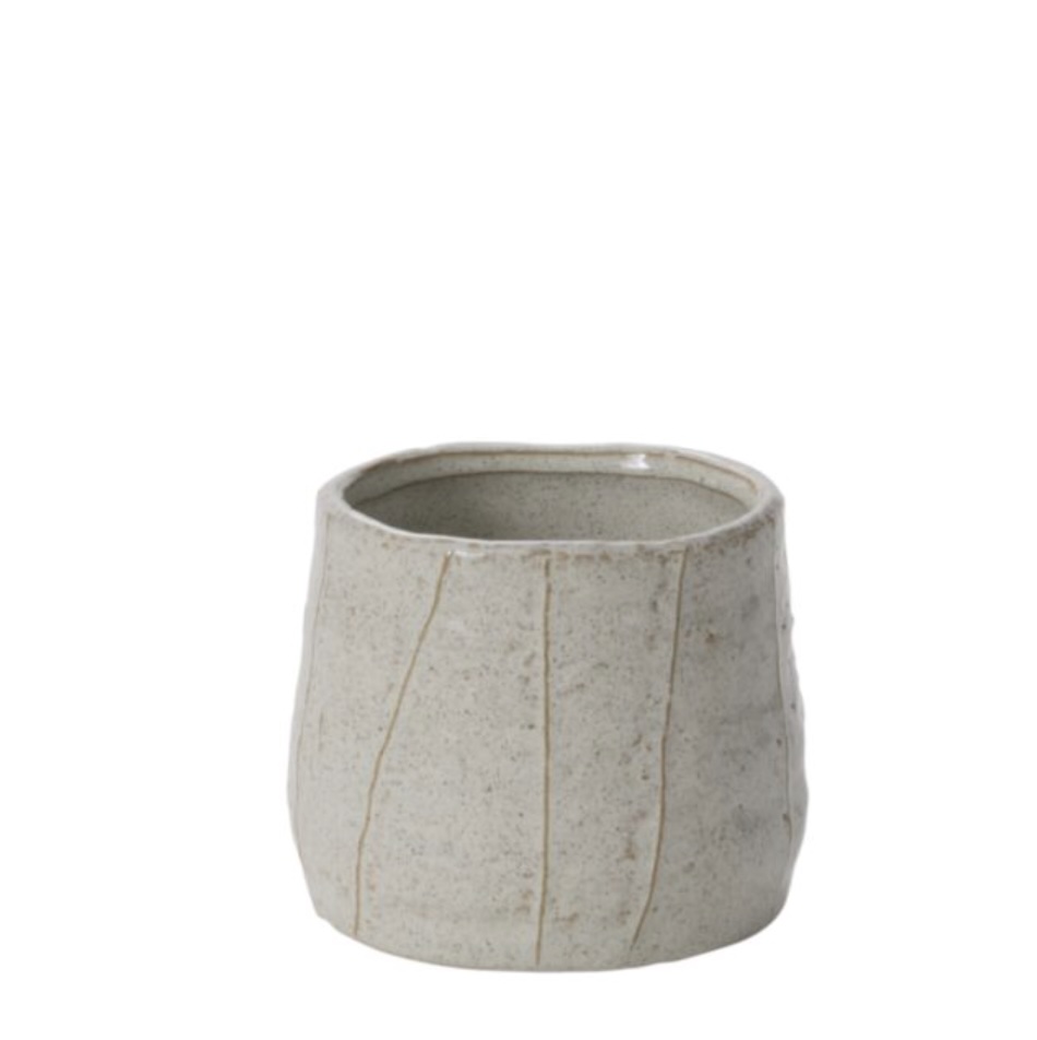 Morgan Off-White Stoneware Pot 5"