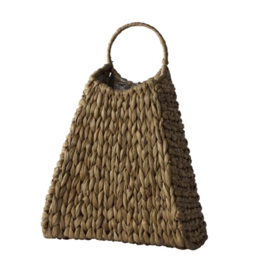 Woven Water Hyacinth Wall Basket 11.25″