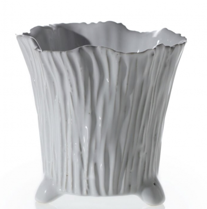 Mellie White Ceramic Pot 5.25"