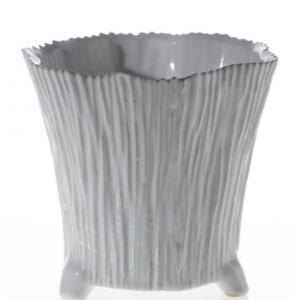 Mellie White Ceramic Pot 7"