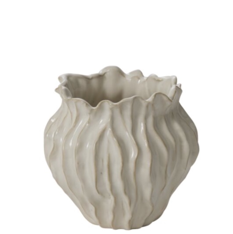 Brynn Off-White Ceramic Vase 6.5"