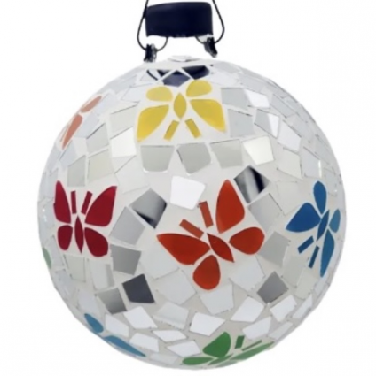Butterfly Mosaic Hanging Glass Globe 10"