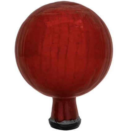 Red Crackle Glass Gazing Globe 10"